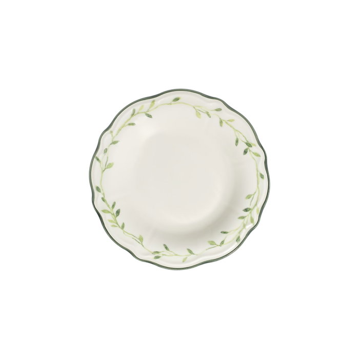Hermia Olivessa Fulya Juego de Cena de 24 Piezas Blanco y Verde